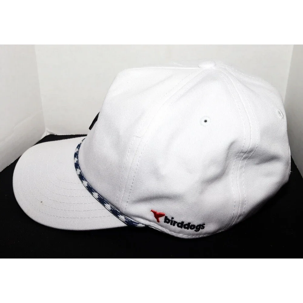 birddogs Men's White Navy Rope‎ Hat Snapback Baseball Cap White Adjustable